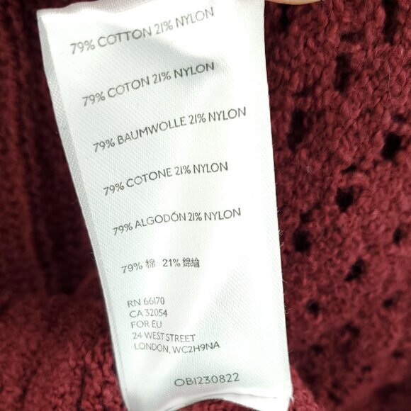 Free People Harper Knit Split Side Tunic Sweater XL Pretty Berry (Red) - Picture 15 of 15